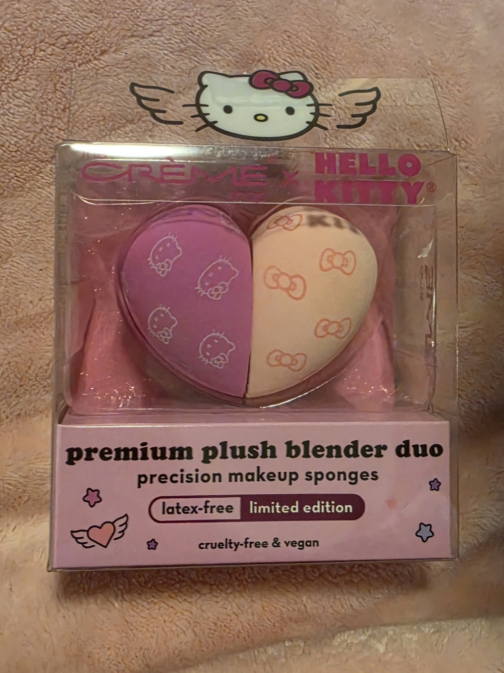 The Creme Shop X Hello Kitty Pink Plush Beauty Sponge Set